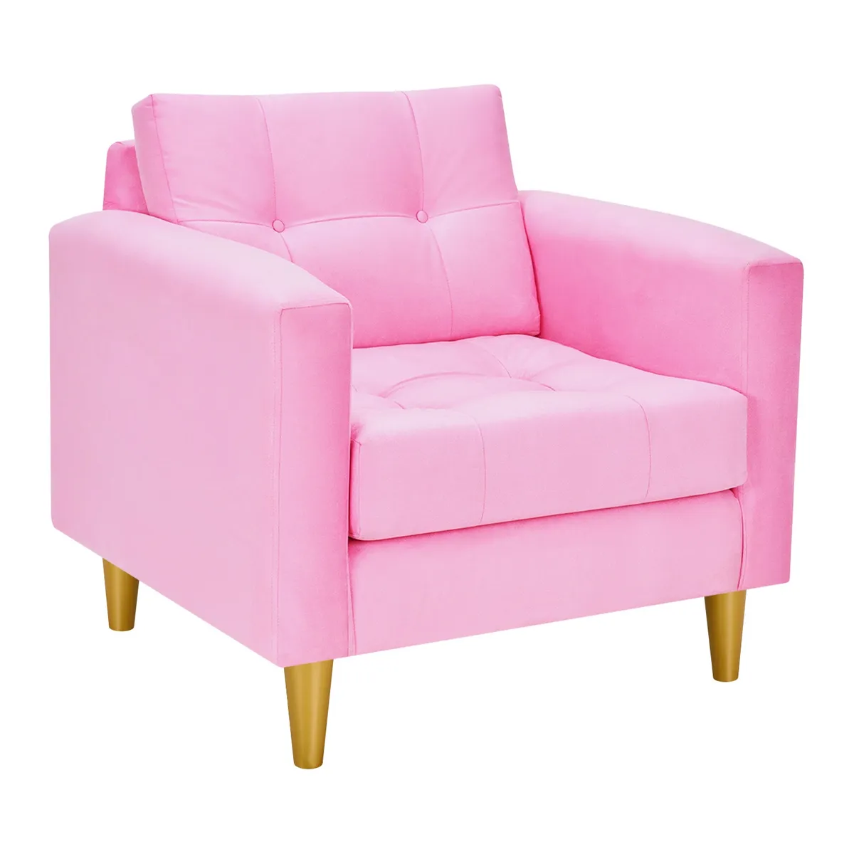 BODEVIR - Sofa Retro 1C Felpa 01 Rosado