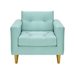 BODEVIR - Sofa Retro 1C Felpa 01 Verde Agua