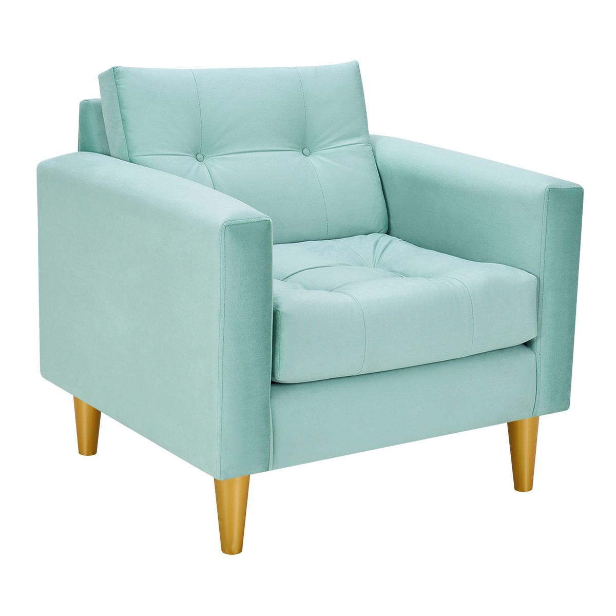 BODEVIR - Sofa Retro 1C Felpa 01 Verde Agua