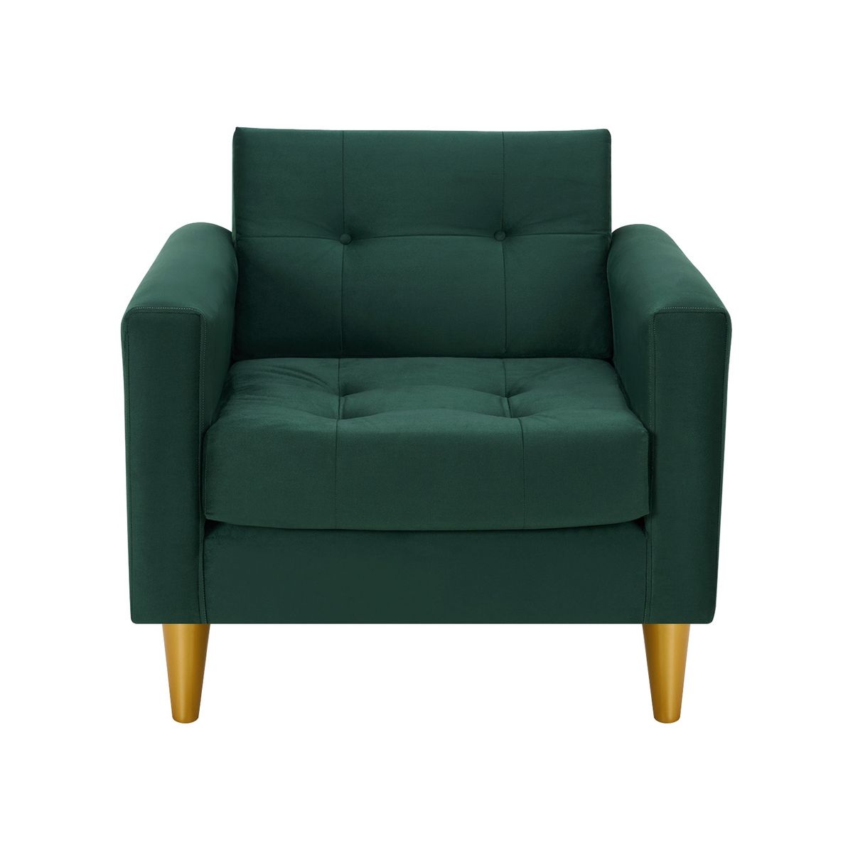 BODEVIR - Sofa Retro 1C Felpa 01 Verde Botella