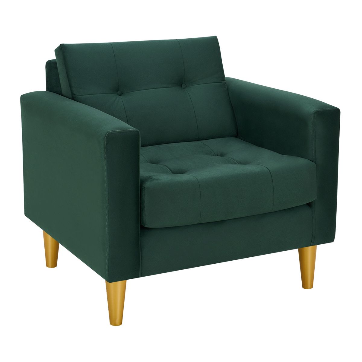 BODEVIR - Sofa Retro 1C Felpa 01 Verde Botella