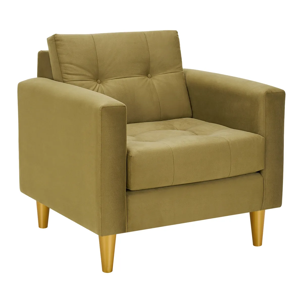 BODEVIR - Sofa Retro 1C Felpa 01 Verde Musgo