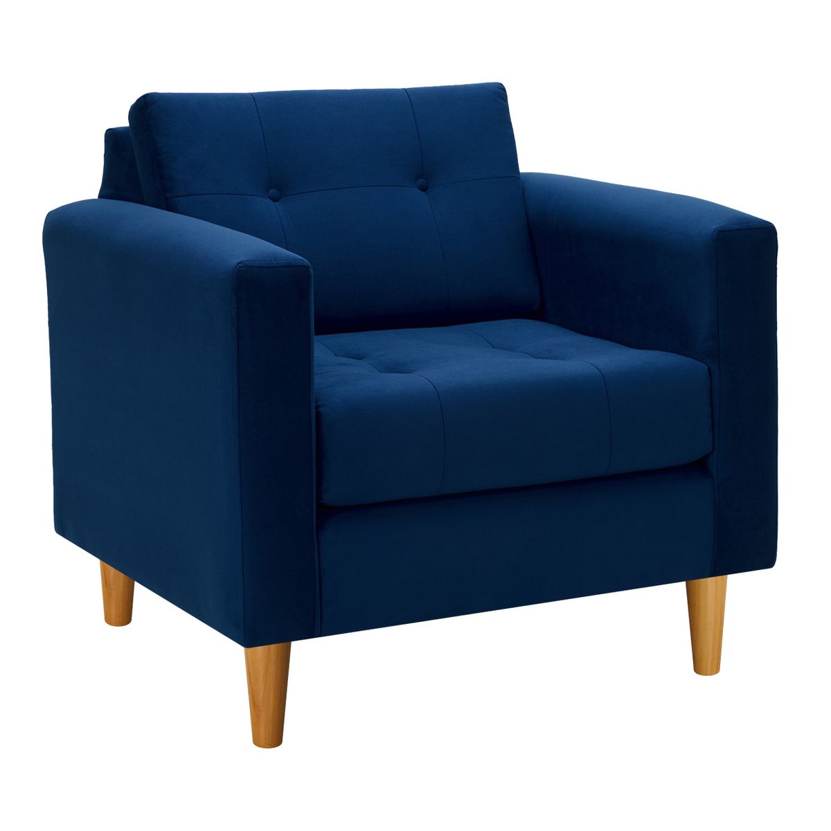 BODEVIR - Sofa Retro 1C Felpa 04 Azul Marino