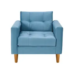 BODEVIR - Sofa Retro 1C Felpa 04 Azul Petroleo