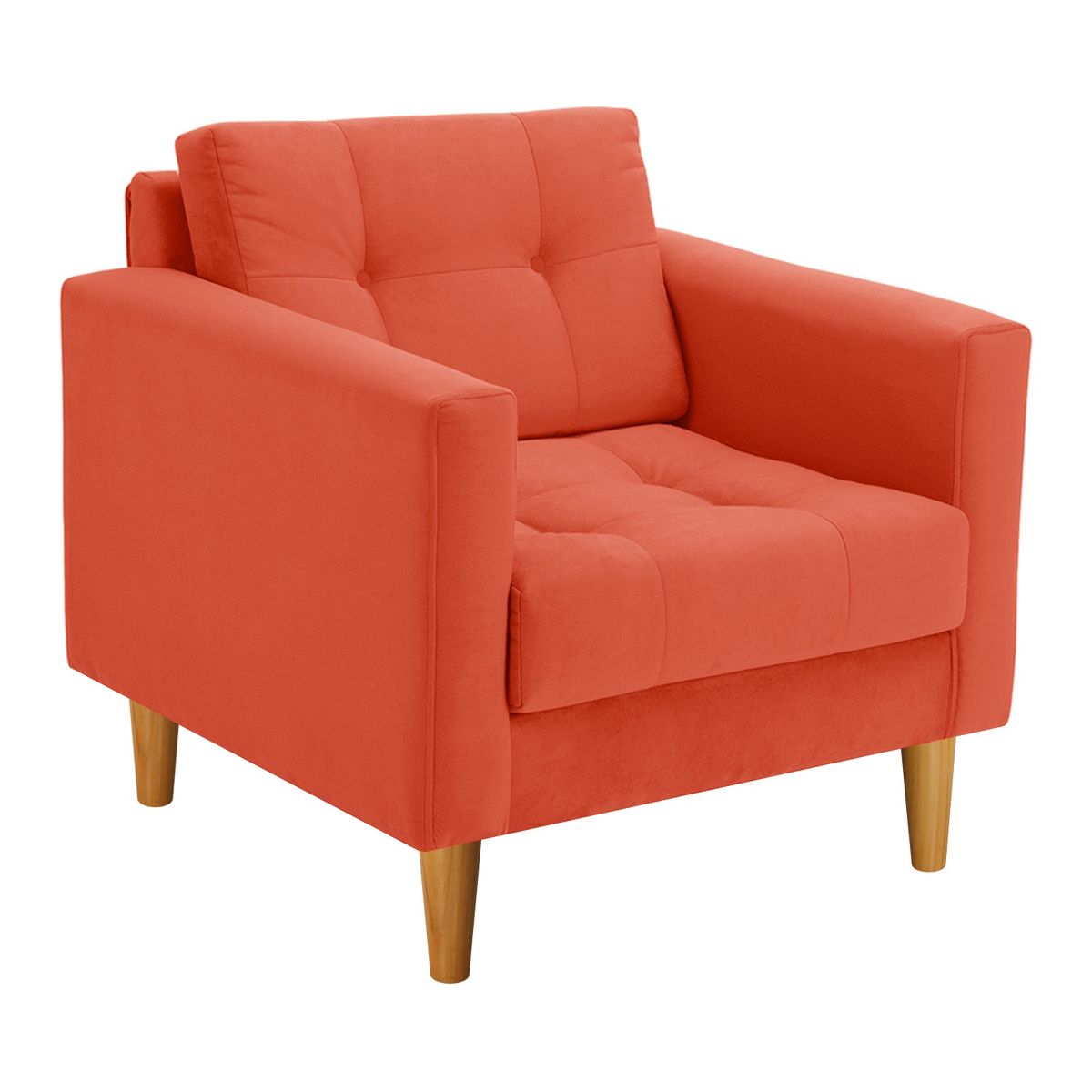 BODEVIR - Sofa Retro 1C Felpa 04 Naranja