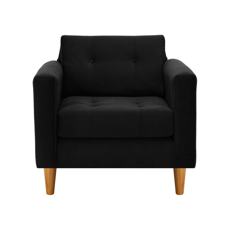 BODEVIR - Sofa Retro 1C Felpa 04 Negro