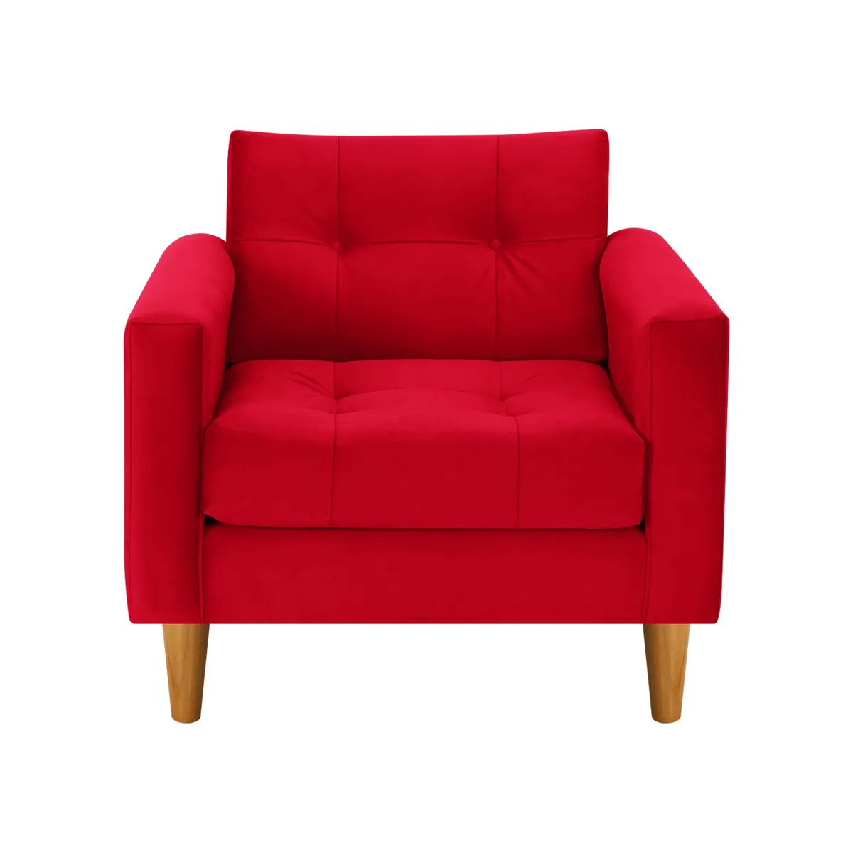 BODEVIR - Sofa Retro 1C Felpa 04 Rojo