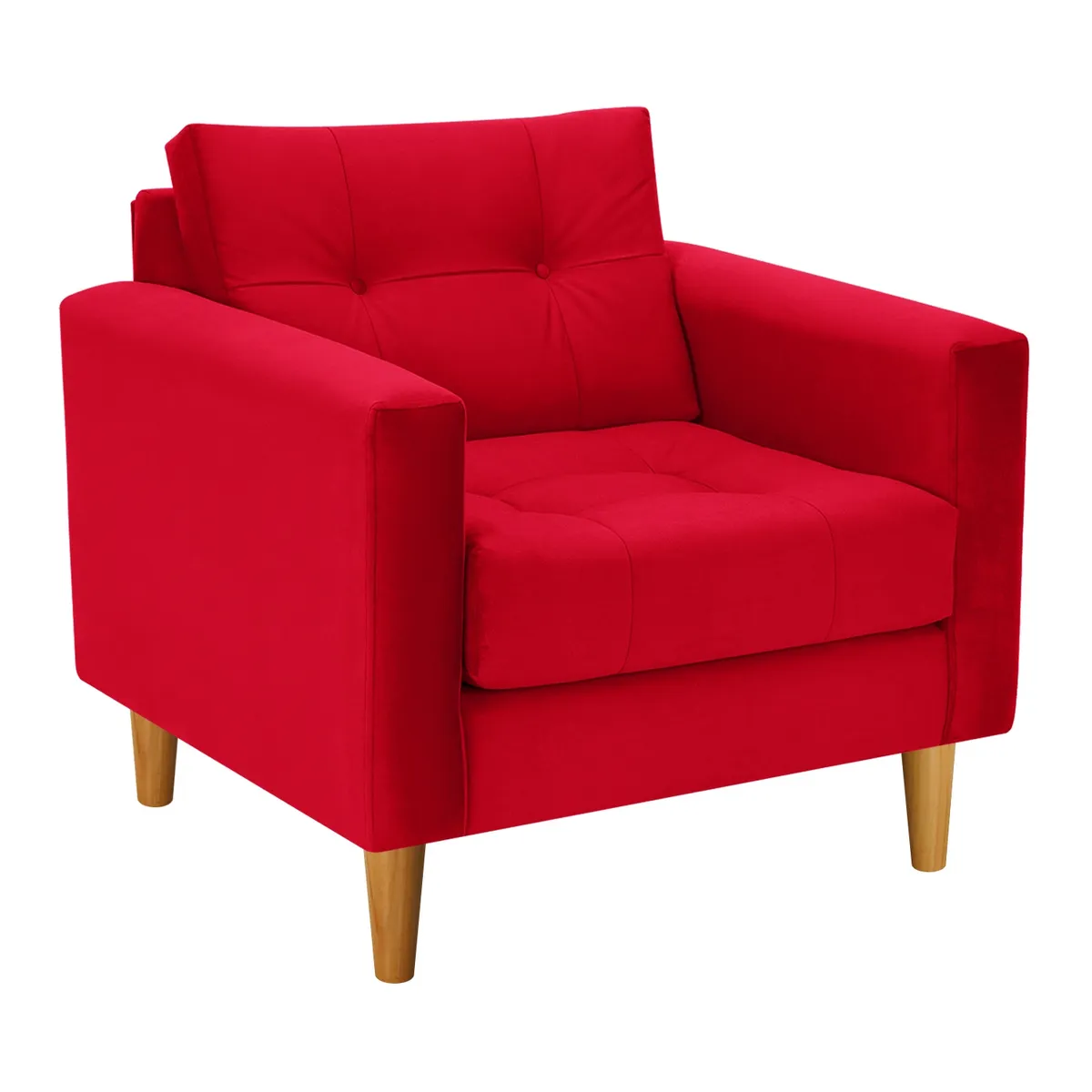 BODEVIR - Sofa Retro 1C Felpa 04 Rojo