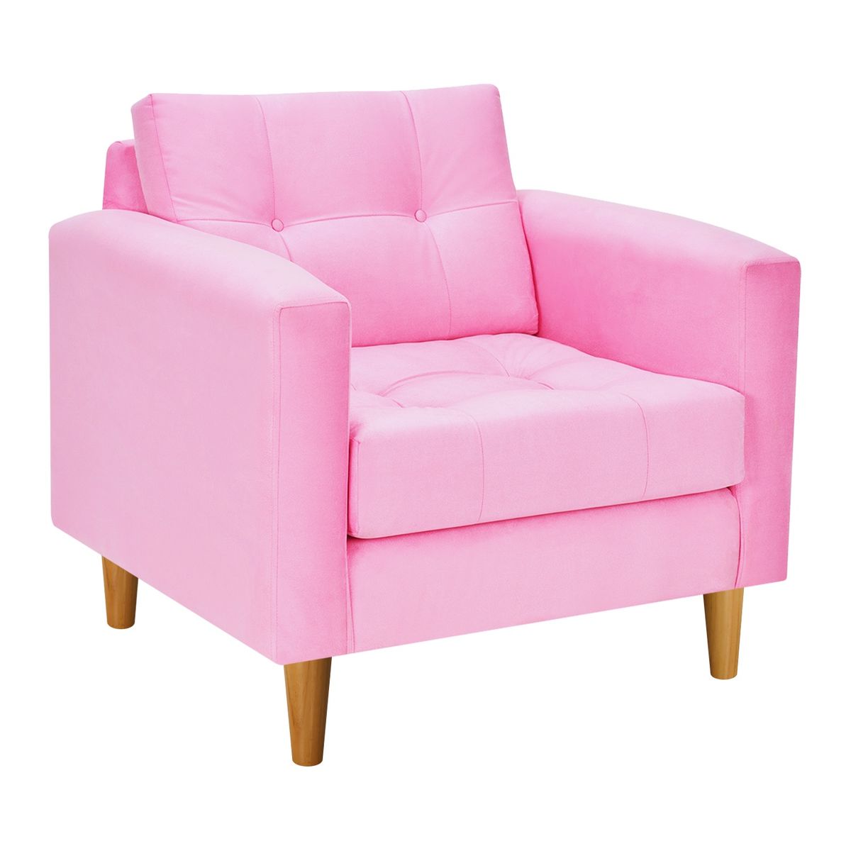 BODEVIR - Sofa Retro 1C Felpa 04 Rosado