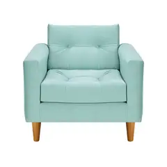 BODEVIR - Sofa Retro 1C Felpa 04 Verde Agua