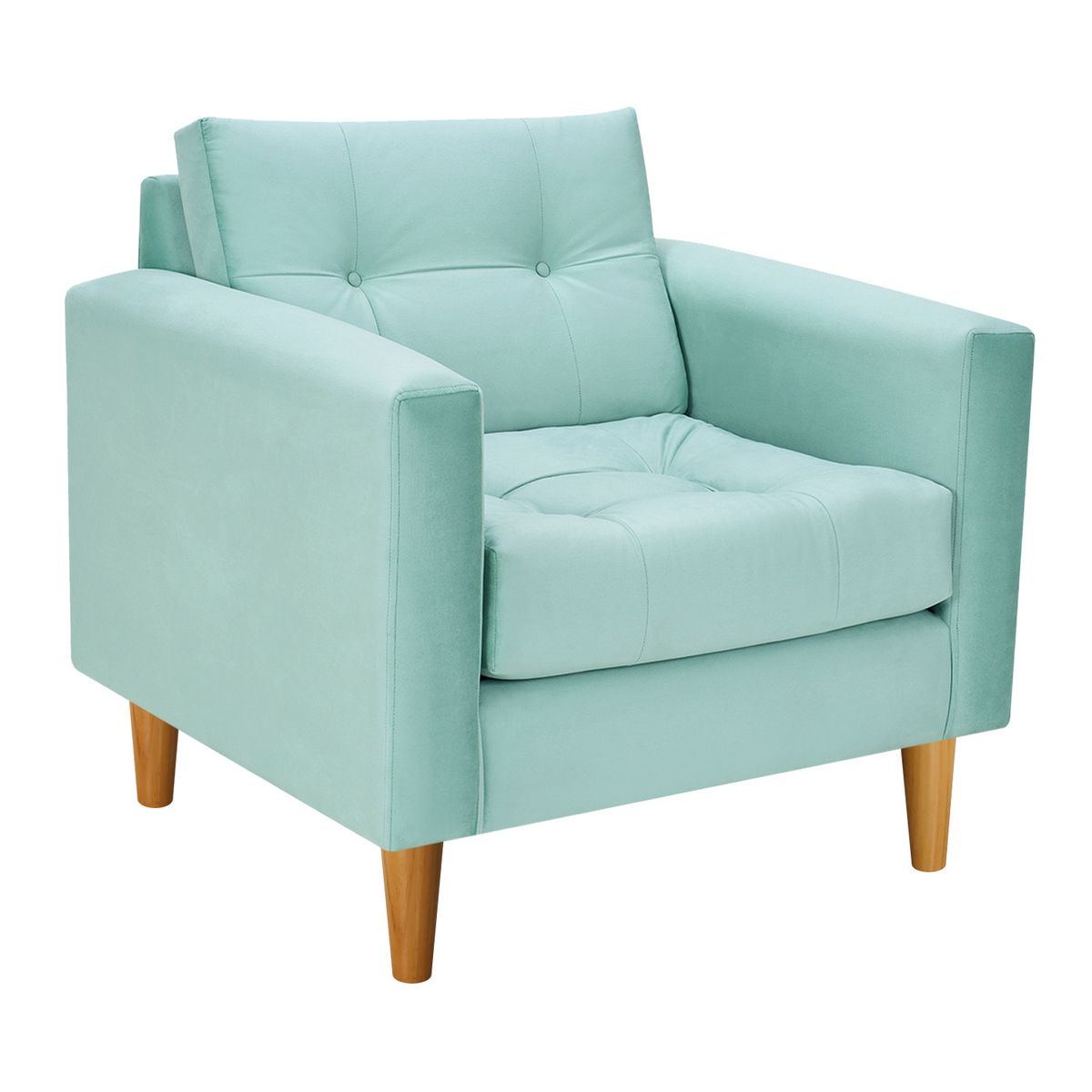 BODEVIR - Sofa Retro 1C Felpa 04 Verde Agua