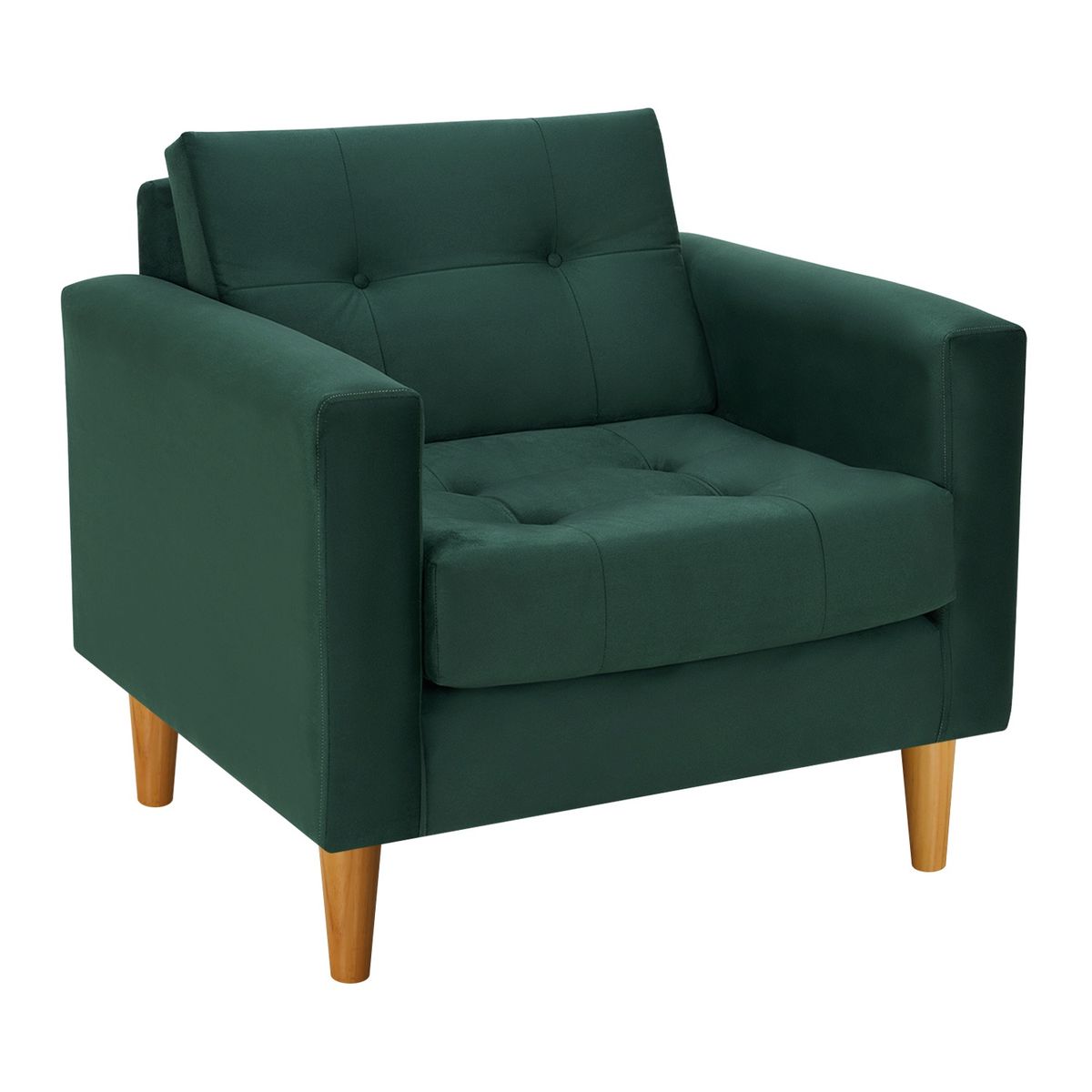 BODEVIR - Sofa Retro 1C Felpa 04 Verde Botella