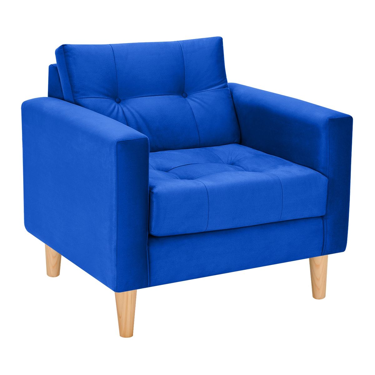 BODEVIR - Sofa Retro 1C Felpa 05 Azul Rey