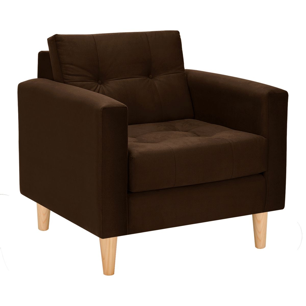 BODEVIR - Sofa Retro 1C Felpa 05 Chocolate