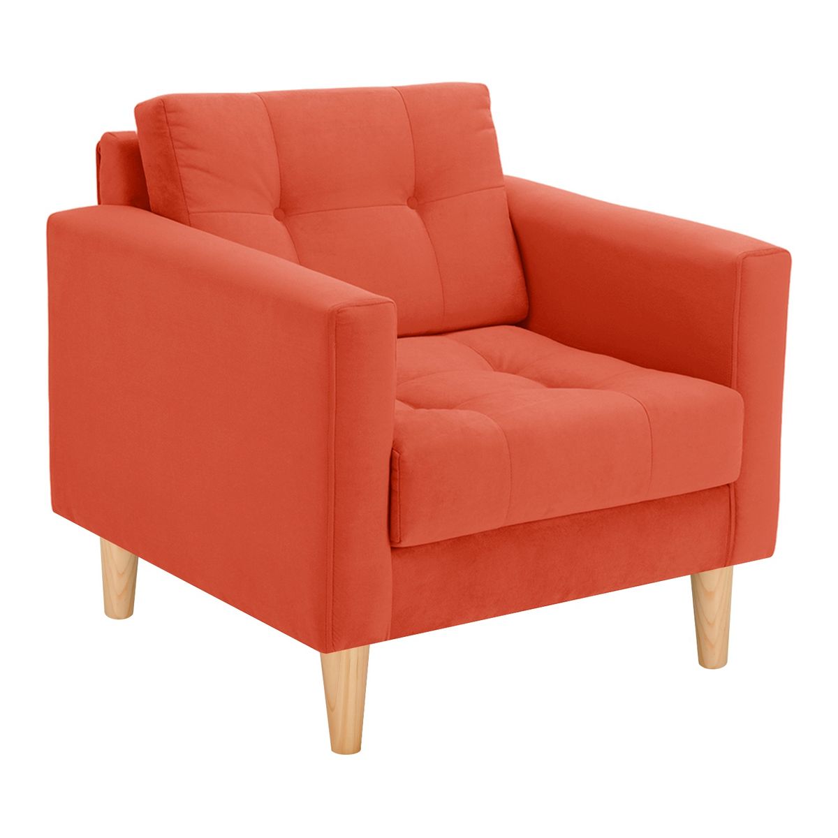 BODEVIR - Sofa Retro 1C Felpa 05 Naranja