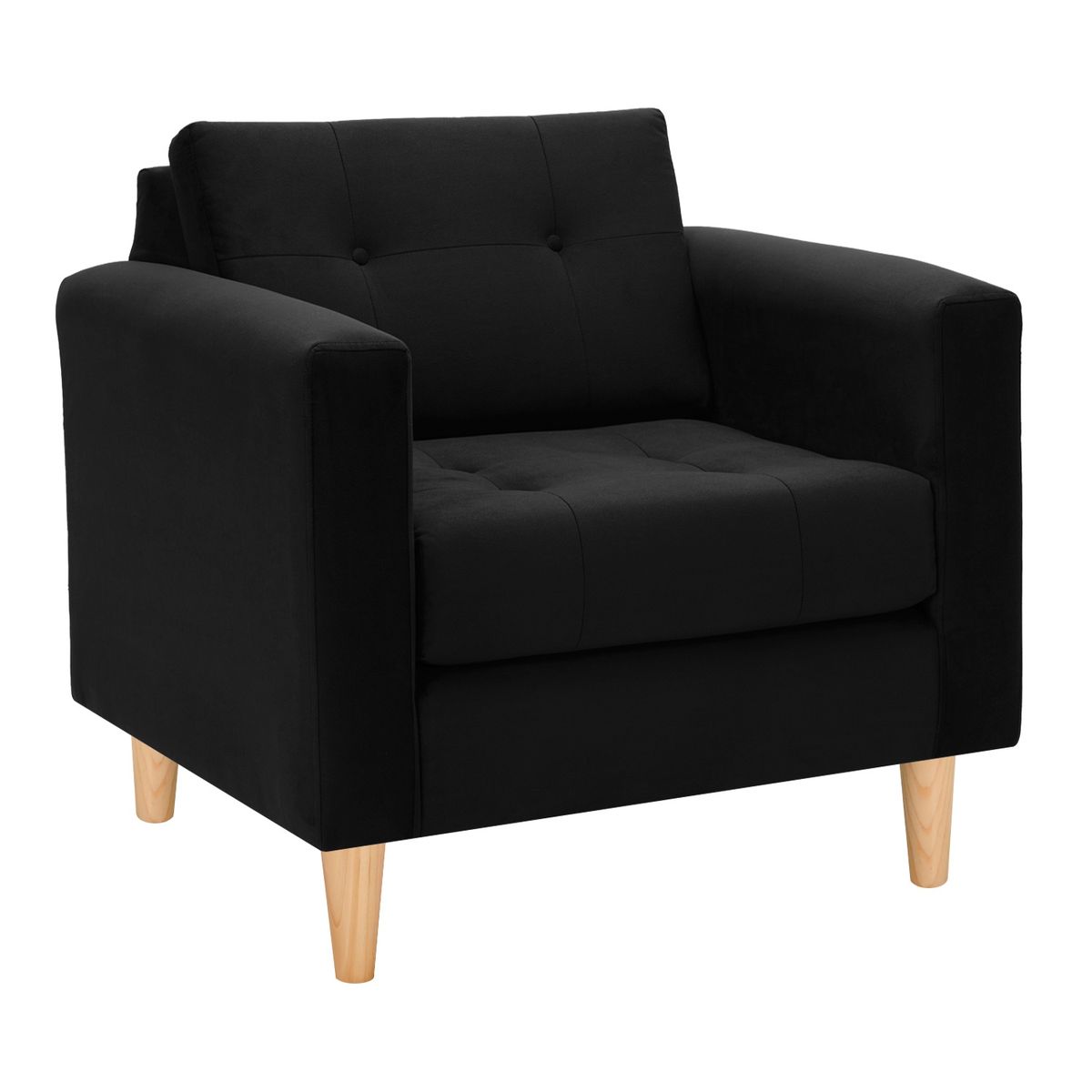 BODEVIR - Sofa Retro 1C Felpa 05 Negro