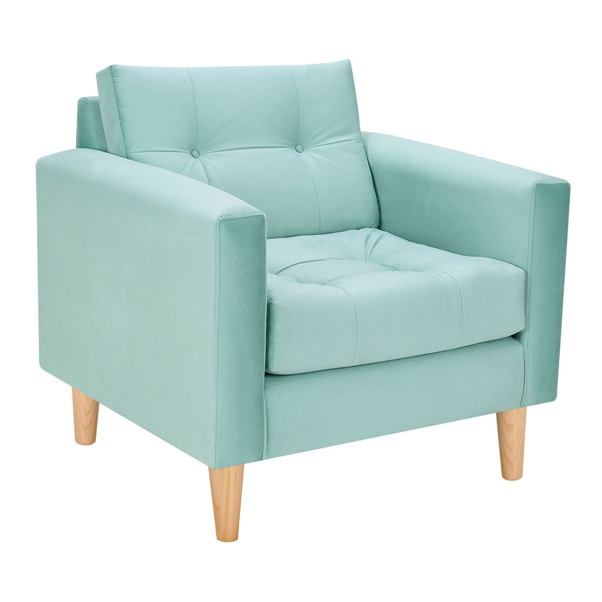 BODEVIR - Sofa Retro 1C Felpa 05 Verde Agua