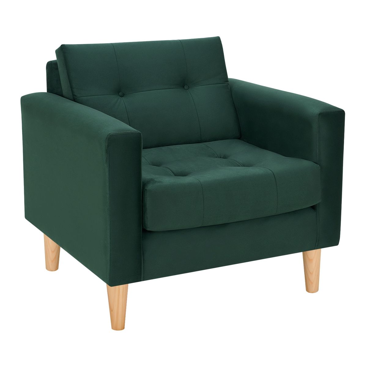 BODEVIR - Sofa Retro 1C Felpa 05 Verde Botella