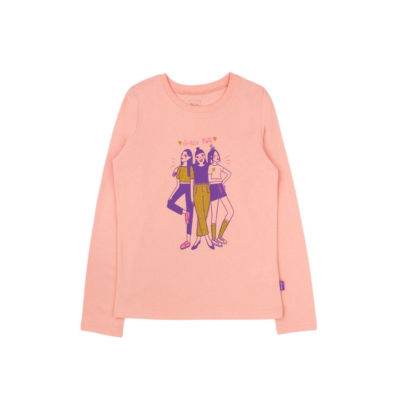 FICCUS - Polera Junior Niña Day To Day Coral
