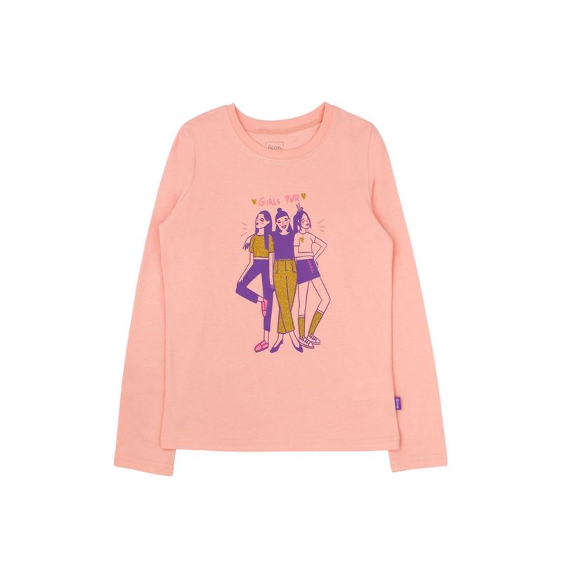 FICCUS - Polera Junior Niña Day To Day Coral