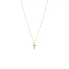 AMPHORA - Collar con colgante cross dorado