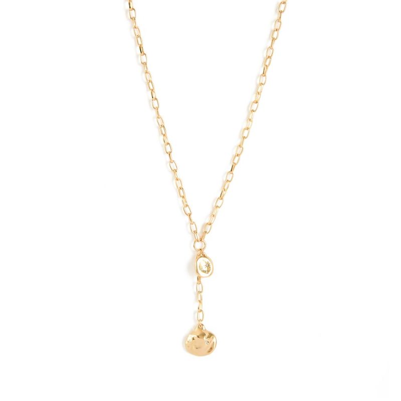 AMPHORA - Collar con colgante cairo dorado