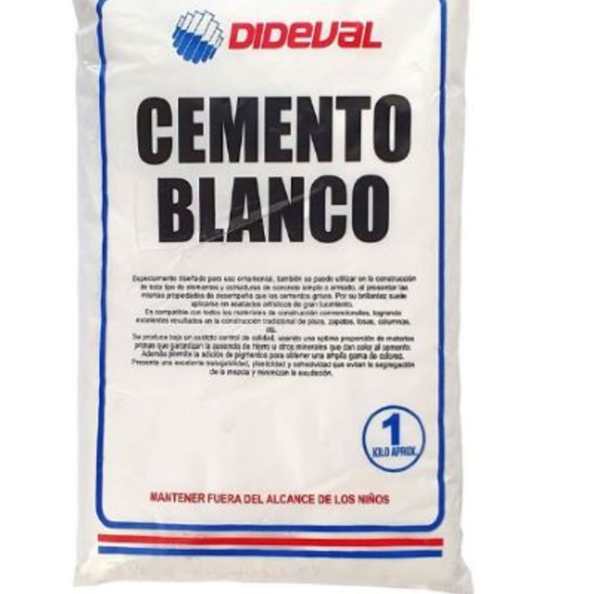 DIDEVAL - CEMENTO BLANCO BOLSA 1KG dideval