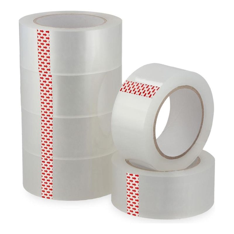 GENERICO - Cinta De Embalaje Transparente 48mm100m50mic - Pack 6 Uds