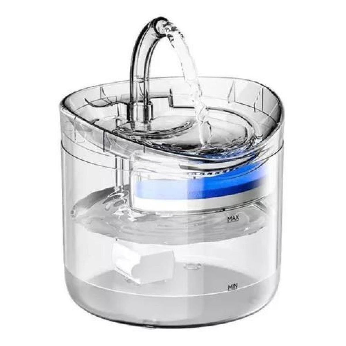 GENERICO - Fuente bebedero para gatos y mascotas color transparente