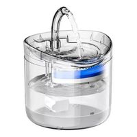 Fuente bebedero para gatos y mascotas color transparente