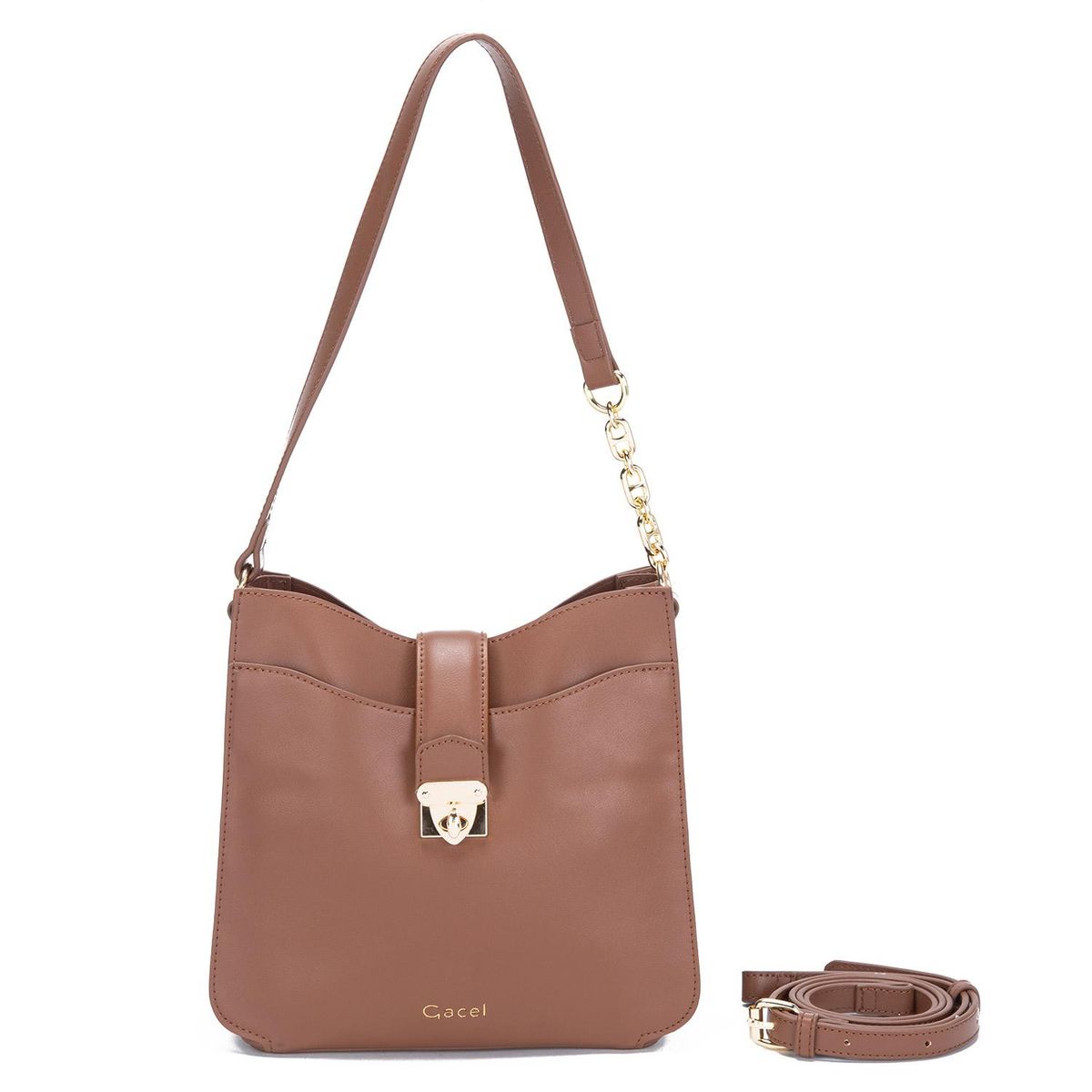 GACEL - Cartera - Mujer - Bandolera Grande - Gacel - Chocolate