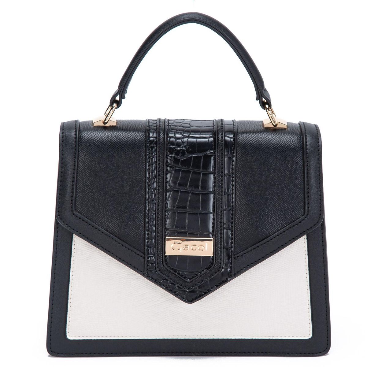 GACEL - Cartera - Retro con Tapa Grande - Gacel - Blanco