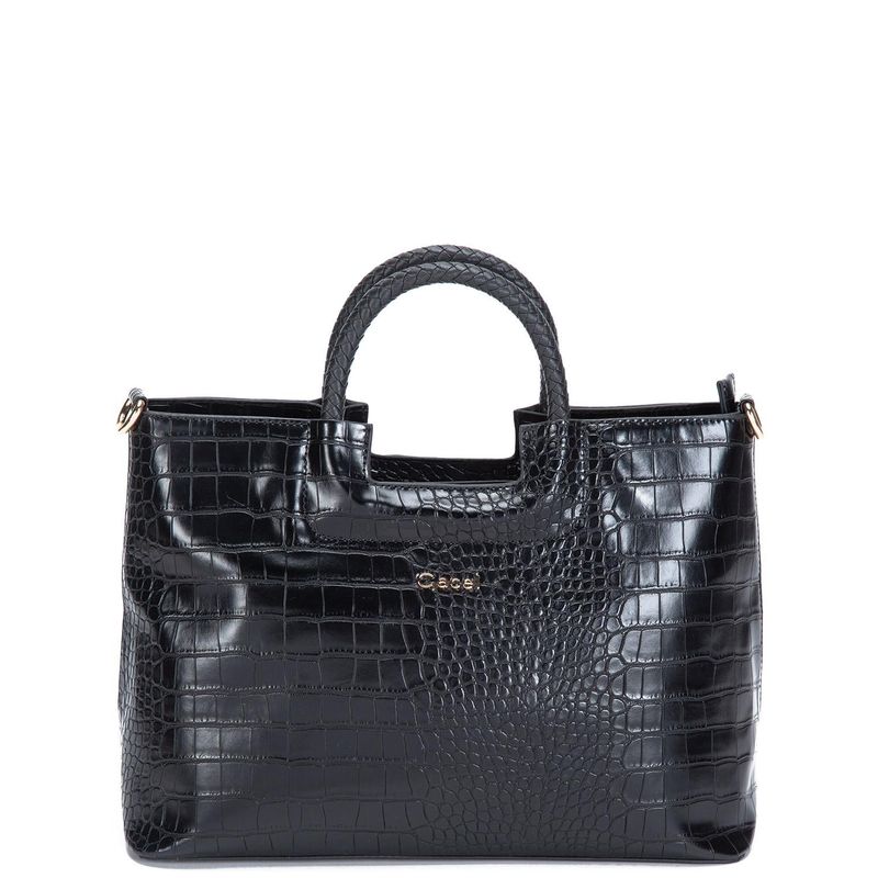 GACEL - Cartera - Mujer - Dos Asas Mediana - Gacel - Negro