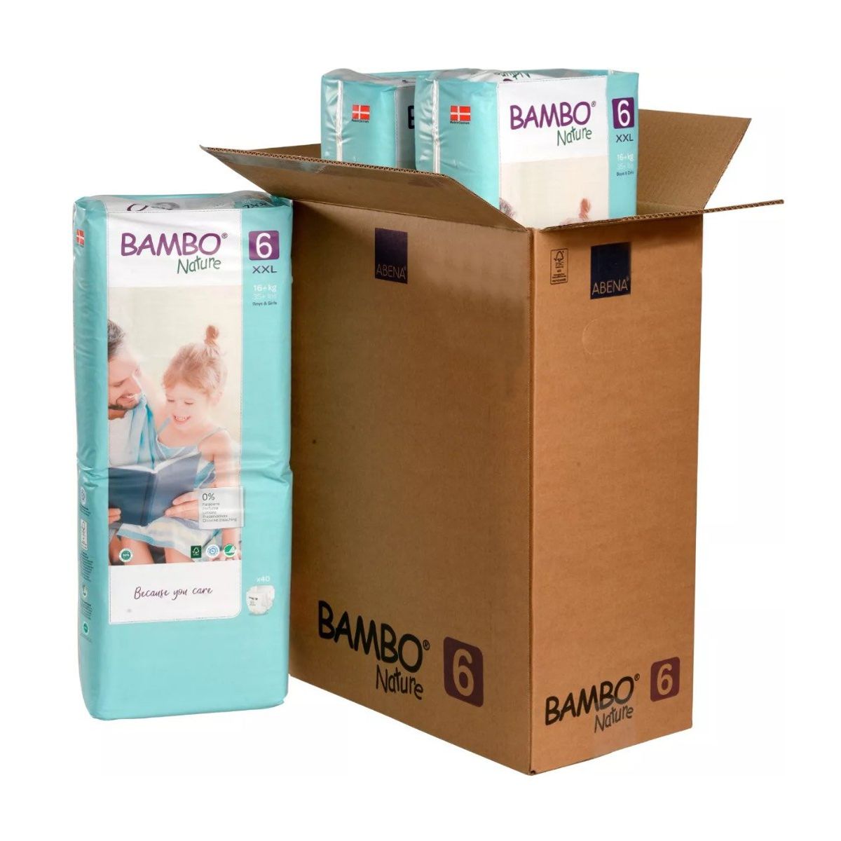 BAMBO NATURE - Caja Pañal Ecológico Bambo Nature 6 -16+kg Paquete Alto