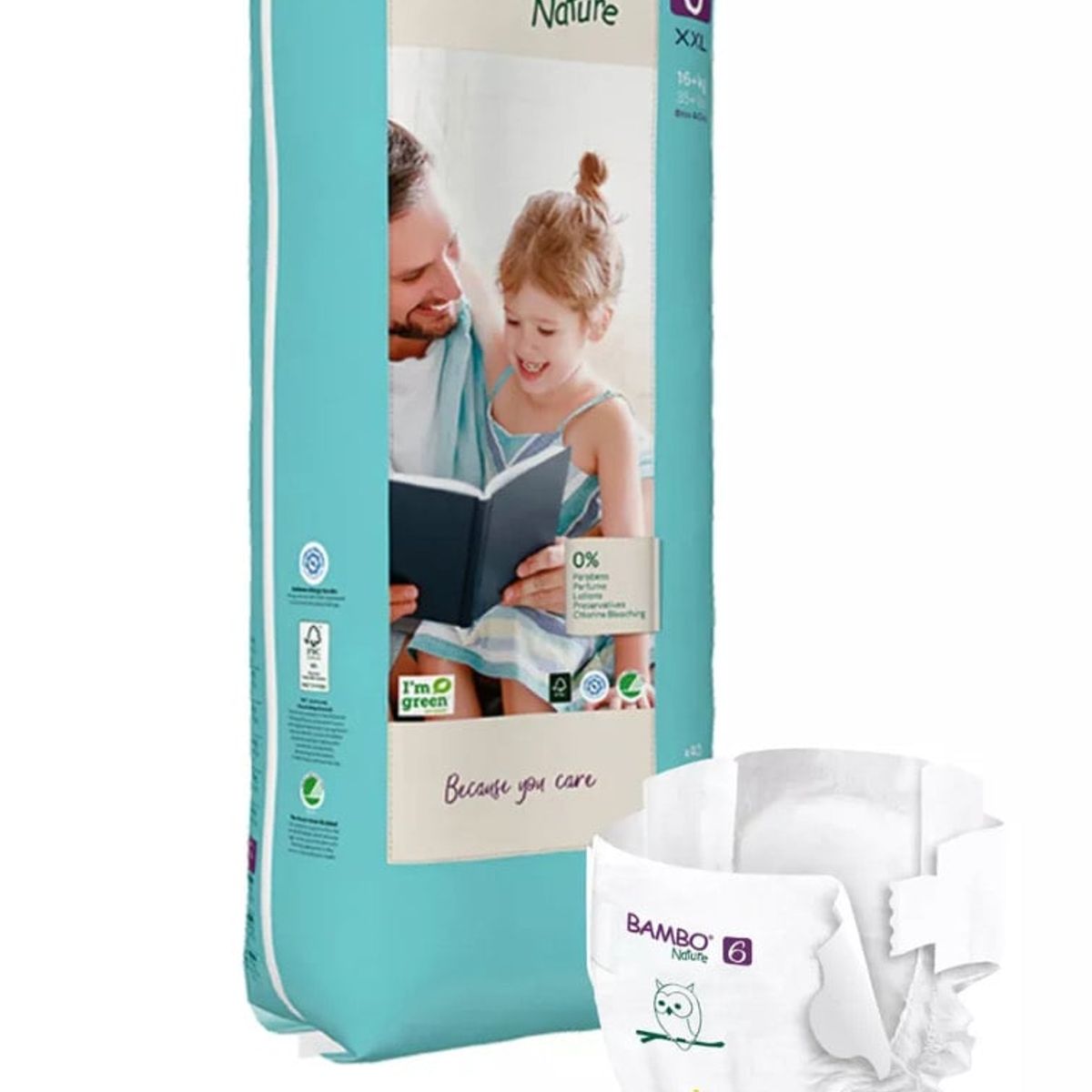 BAMBO NATURE - Caja Pañal Ecológico Bambo Nature 6 -16+kg Paquete Alto