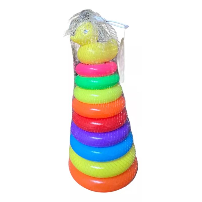 TOY PLUS - Pato Didáctico 9 Anillos De Colores Para Encaje Motricidad