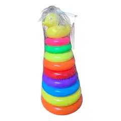 TOY PLUS - Pato Didáctico 9 Anillos De Colores Para Encaje Motricidad