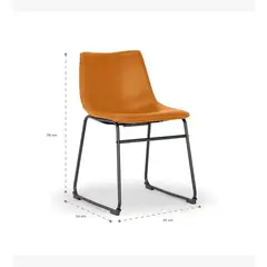 CORI CORI - Silla Burgos de Cuero Crazy Horse