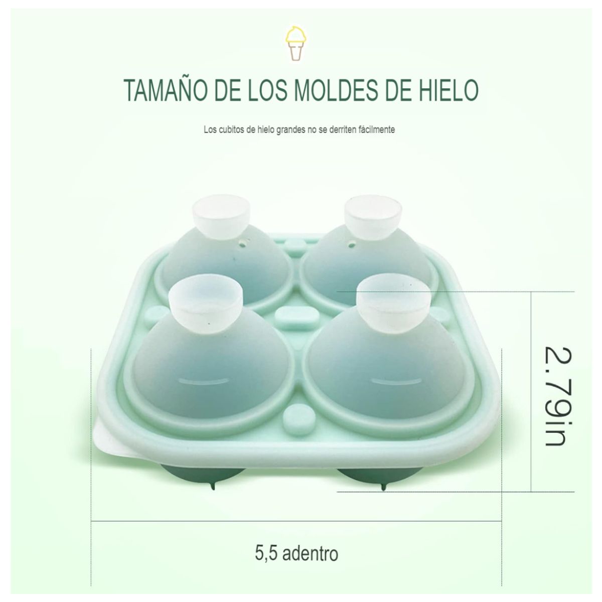 GENERICO - Moldes 4 Espacios Hielo de Rosas