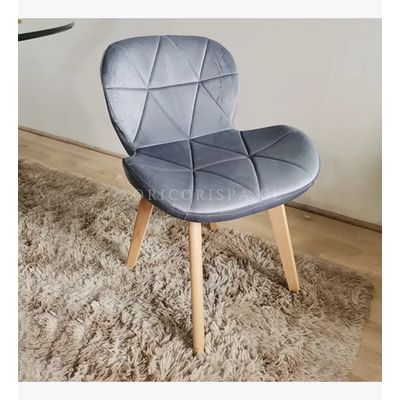 Imagen 2 del producto Comedor Mesa Cuadrada 80x80cms + 4 Sillas Mariposa Velvet Gris…