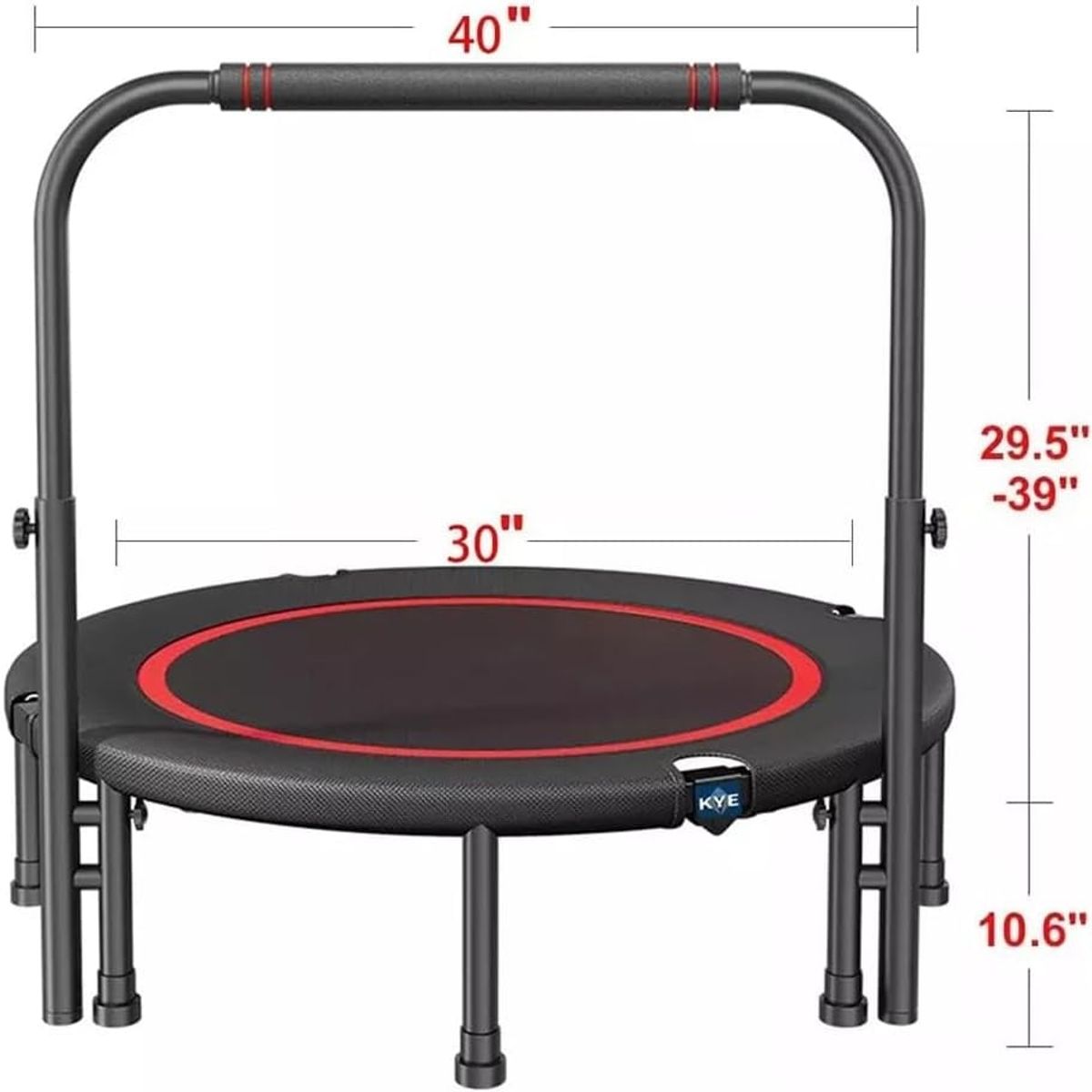 KUANGYE - Trampolín De Ejercicio Fitness Aerobico Con Mango Ajustable