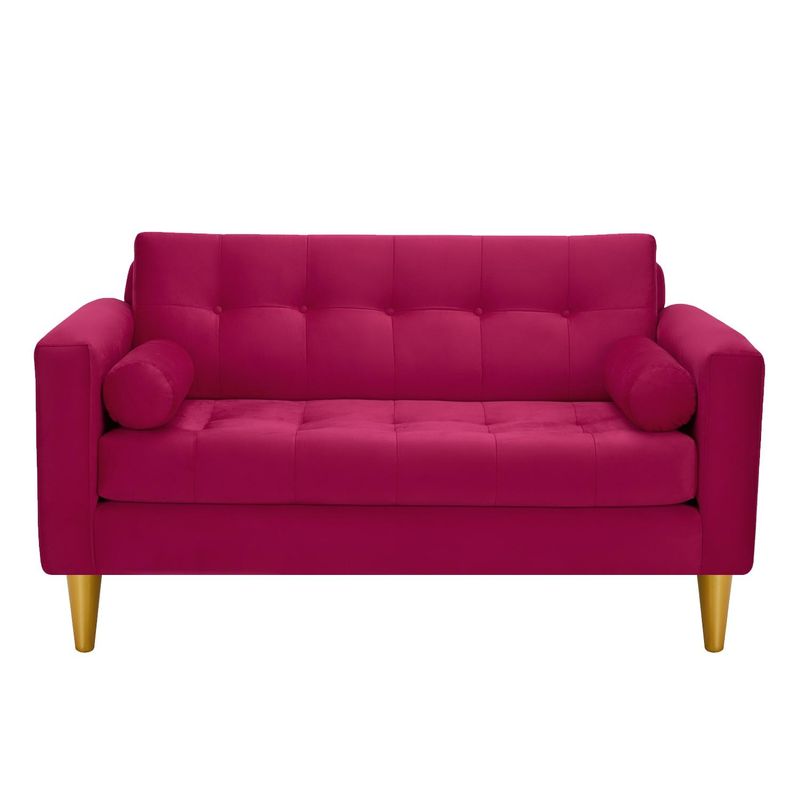 BODEVIR - Sofa Retro 2C Felpa 01 Burdeo