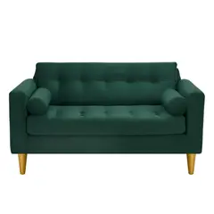 BODEVIR - Sofa Retro 2C Felpa 01 Verde Botella