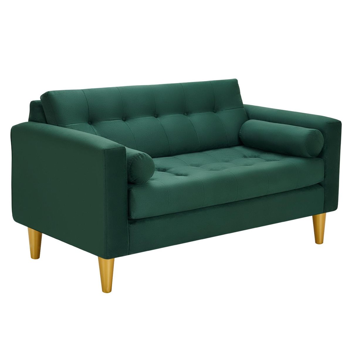 BODEVIR - Sofa Retro 2C Felpa 01 Verde Botella