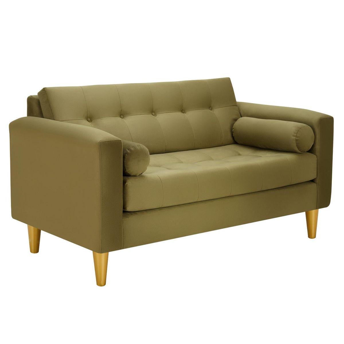 BODEVIR - Sofa Retro 2C Felpa 01 Verde Musgo