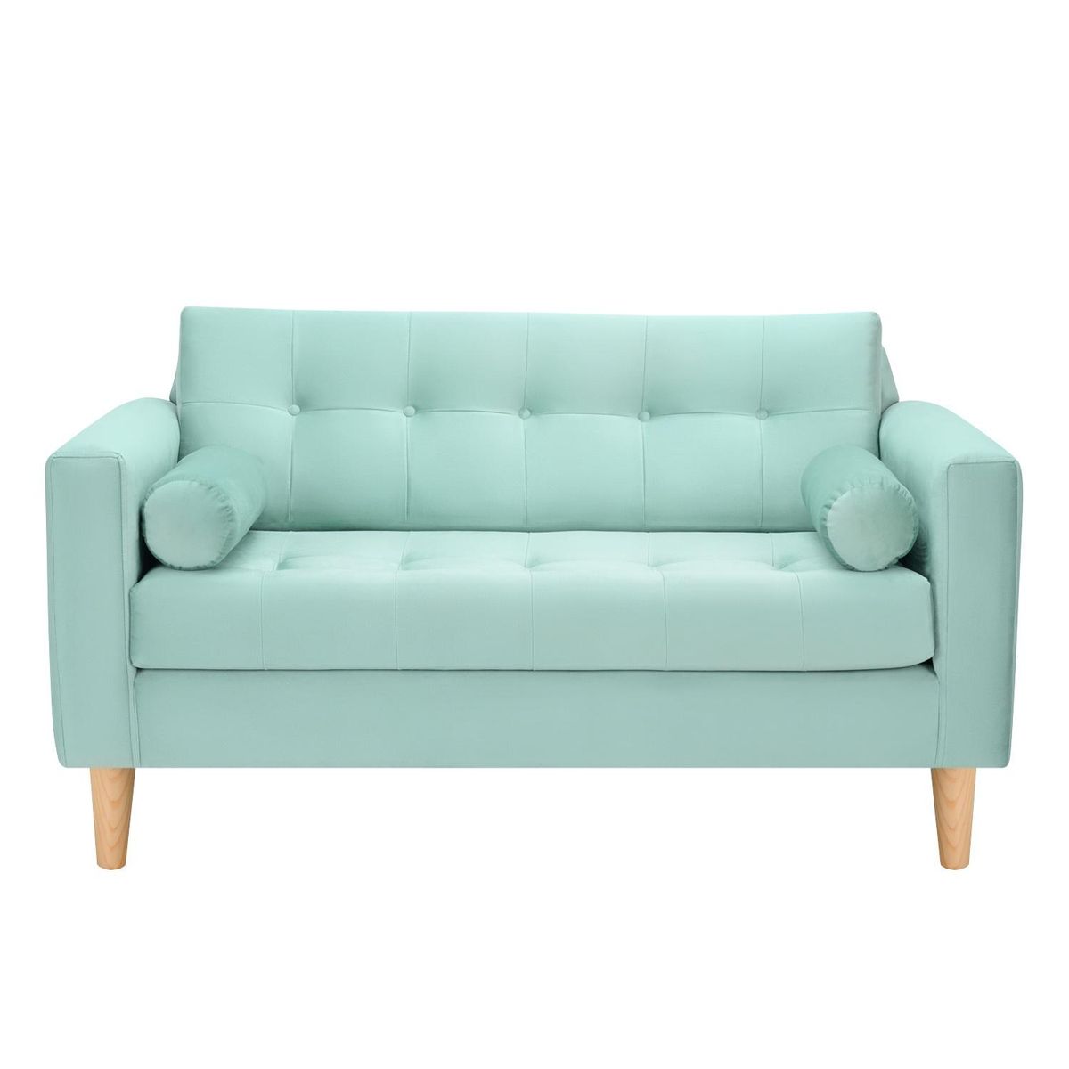 BODEVIR - Sofa Retro 2C Felpa 05 Verde Agua