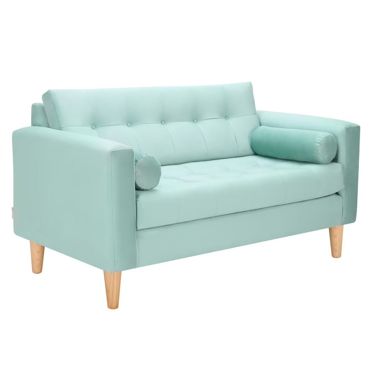 BODEVIR - Sofa Retro 2C Felpa 05 Verde Agua
