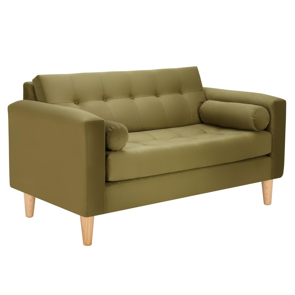 BODEVIR - Sofa Retro 2C Felpa 05 Verde Musgo
