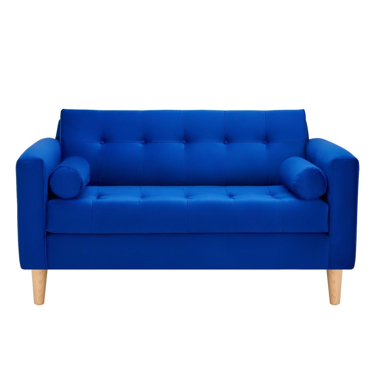 BODEVIR - Sofa Retro 2C+1+1 Felpa 05 Azul Rey