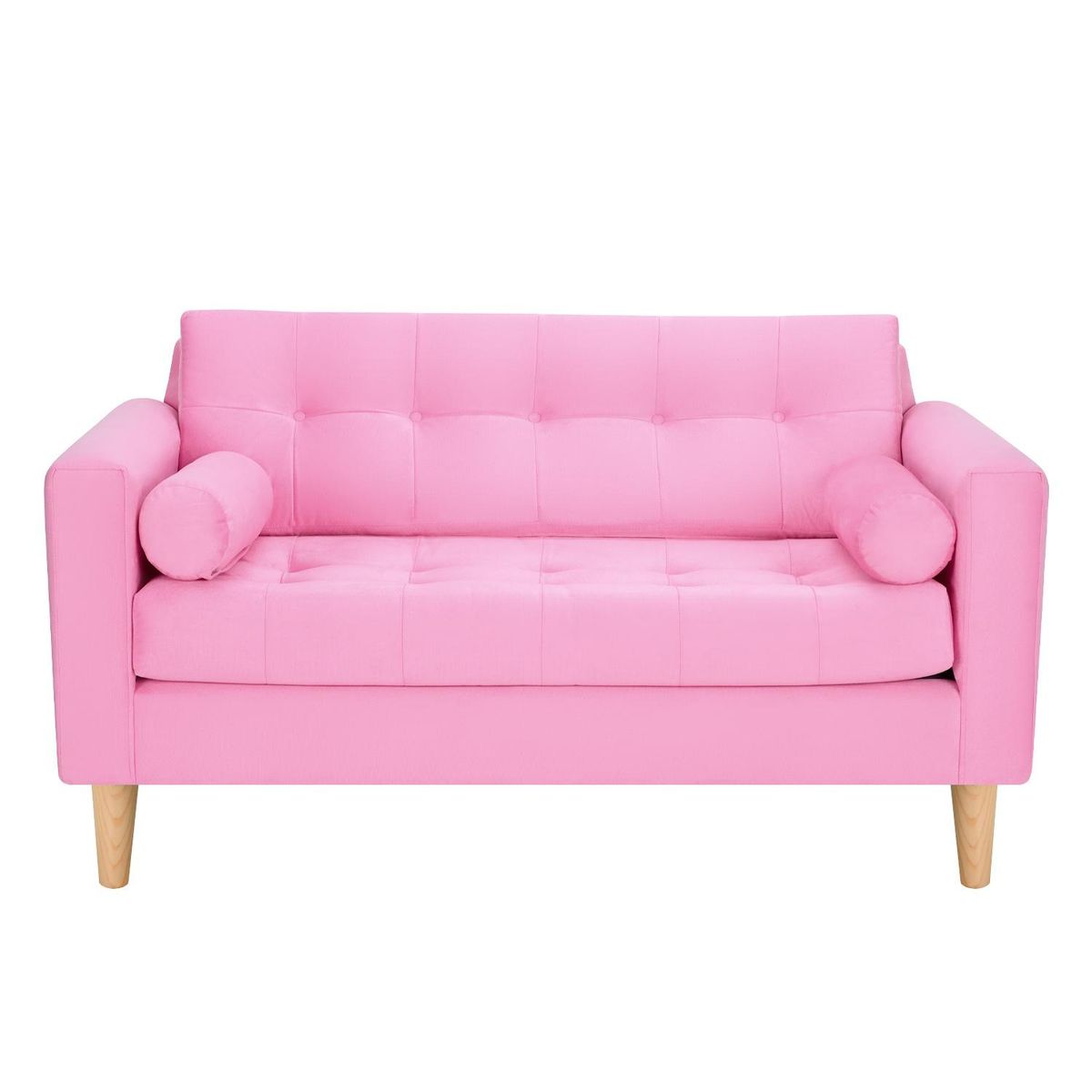 BODEVIR - Sofa Retro 2C+1+1 Felpa 05 Rosado